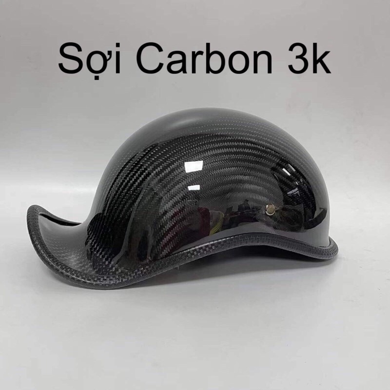 Mũ bảo hiểm nửa đầu 100% sợi carbon