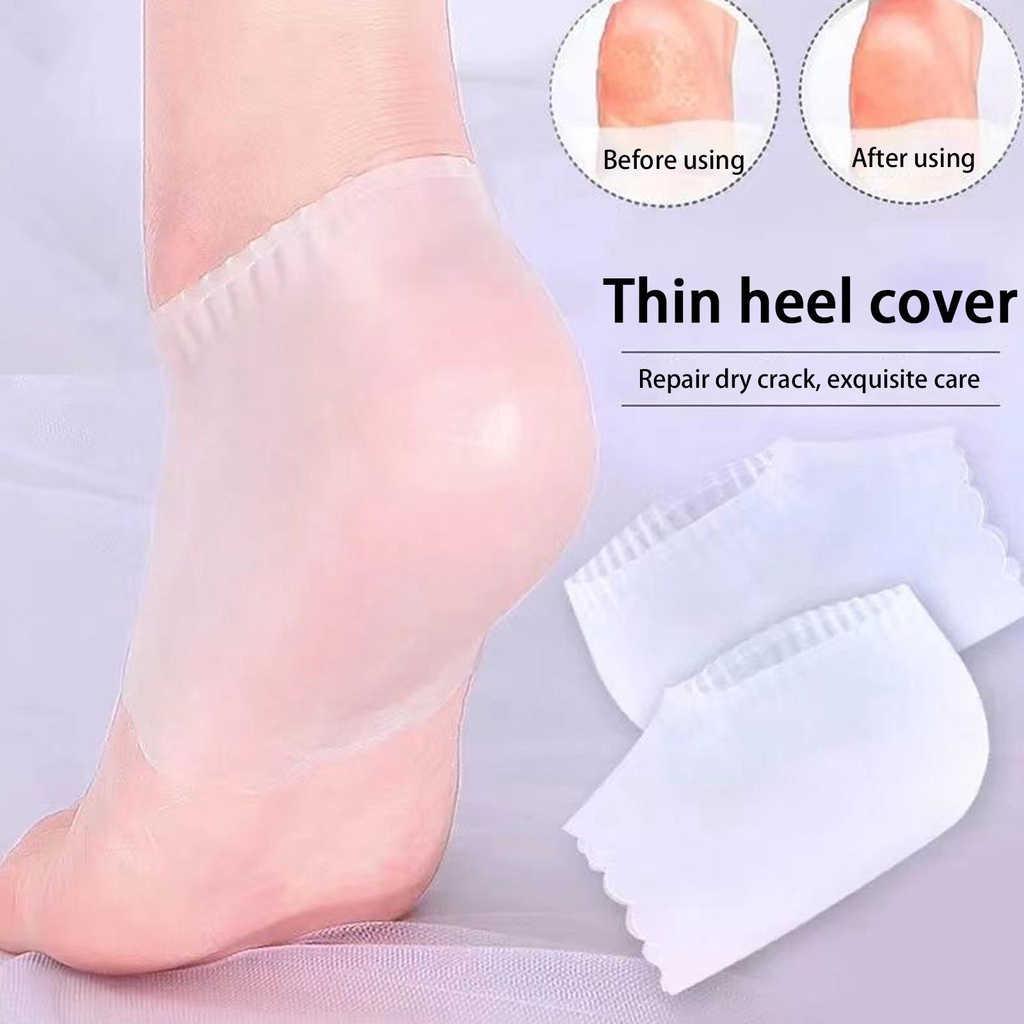 Vớ Silicone Mềm Bảo Vệ Gót Chân Dưỡng Ẩm Cho Nam Nữ J3W6