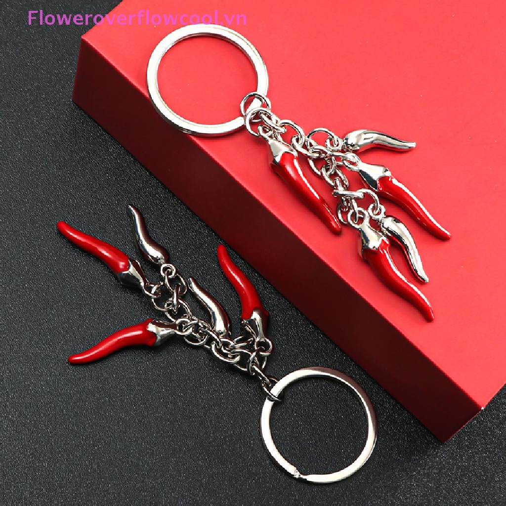 Coollady Móc Khóa Hình Quả Ớt Đỏ Mini Bằng Hợp Kim Sáng Tạo