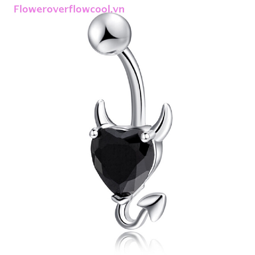 Khuyên RốN HìNh Tim ĐíNh Đá Xinh XắN