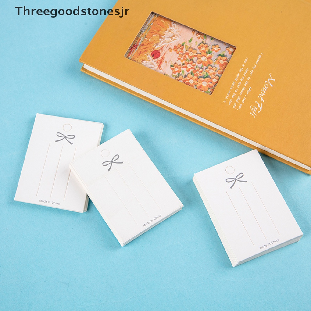 Set 50 Thẻ Giấy Màu Trắng Làm Kẹp Tóc Trang Sức Thủ Công JR