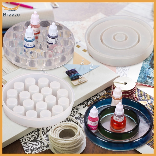 Khuôn Silicone Hình Tròn Làm Giá Đỡ Nến / Son Môi Diy