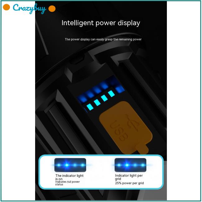 Cr Đèn Pin Led Cầm Tay Sạc Năng Lượng Mặt Trời Tiện Lợi Dành Cho Đi Cắm Trại
