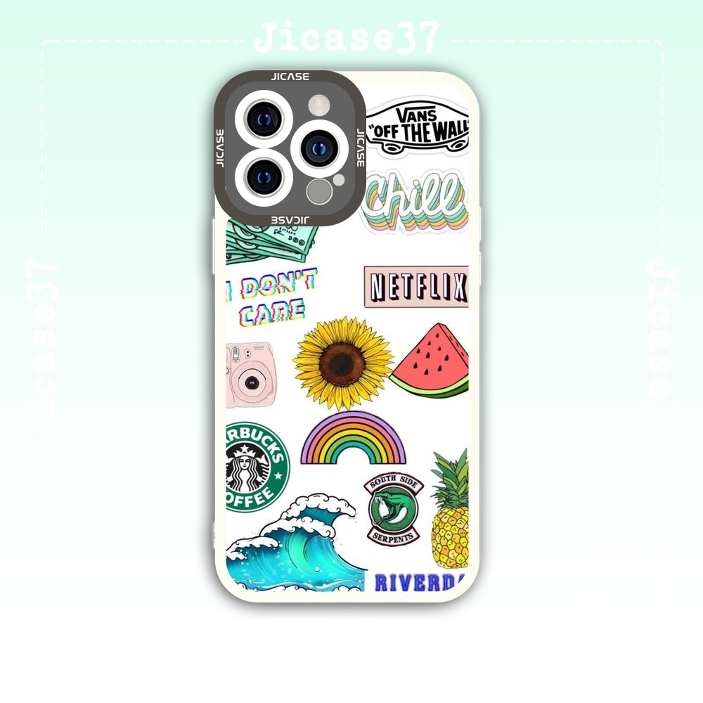 Ốp lưng iphone Cute Case Netflix Vans Off The Wall Collage Aesthetic Tặng Kèm Phụ Kiện Túi Xách MK Hình Cute Case