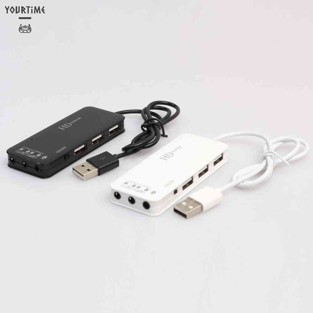 Bộ Chia 3 CổNg USB2.0 VớI Thẻ Âm Thanh NgoàI