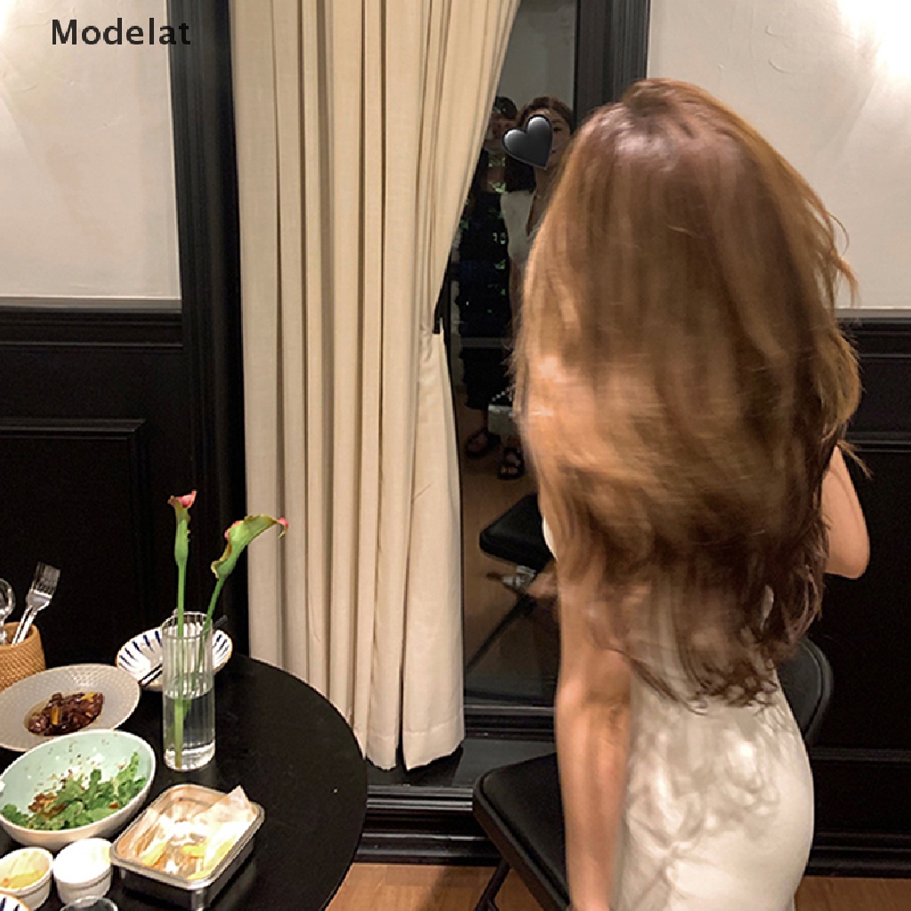 Đầm Dệt Kim Mini Sát Nách Cổ Chữ V Màu Trơn Thanh Lịch Thời Trang Mùa Hè