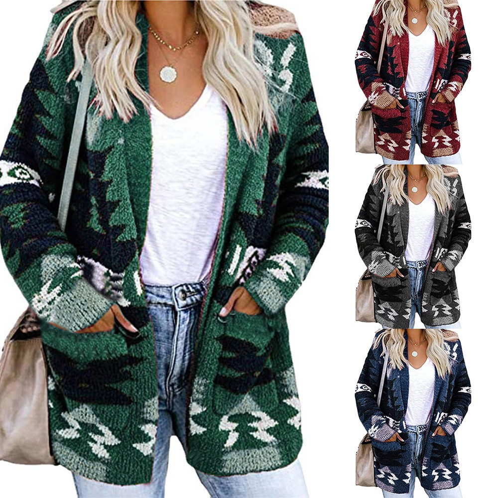 Áo Khoác Cardigan Dệt Kim Tay Dài Thời Trang Mùa Đông Cho Nữ [MM0411]