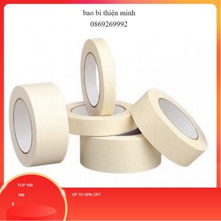 băng dính giấy - băng keo giấy khổ 2cm 5cm với 1cm