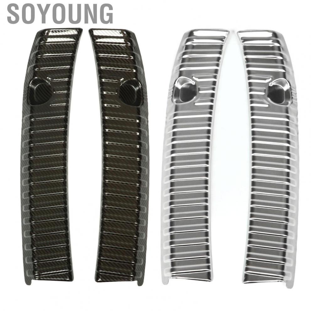 Soyoung 2Pcs Rear Bumper Sill Protector Trim Guard Split Design Stainless Steel Trunk for Tesla Model Y 2021 2022 2023