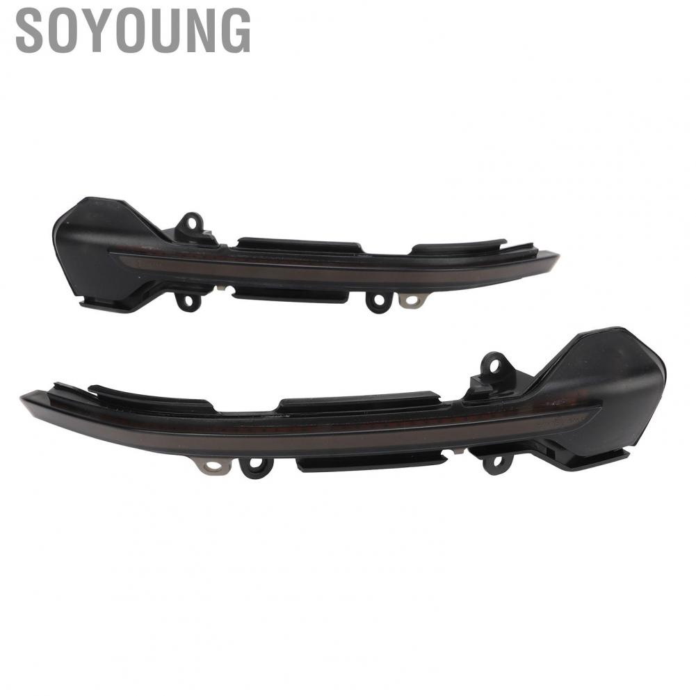 Soyoung Rearview Mirror Turn Signal Light Smoked Black Yellow Side Lamp Indicator Replacement For SEAT Leon Mk3 5F