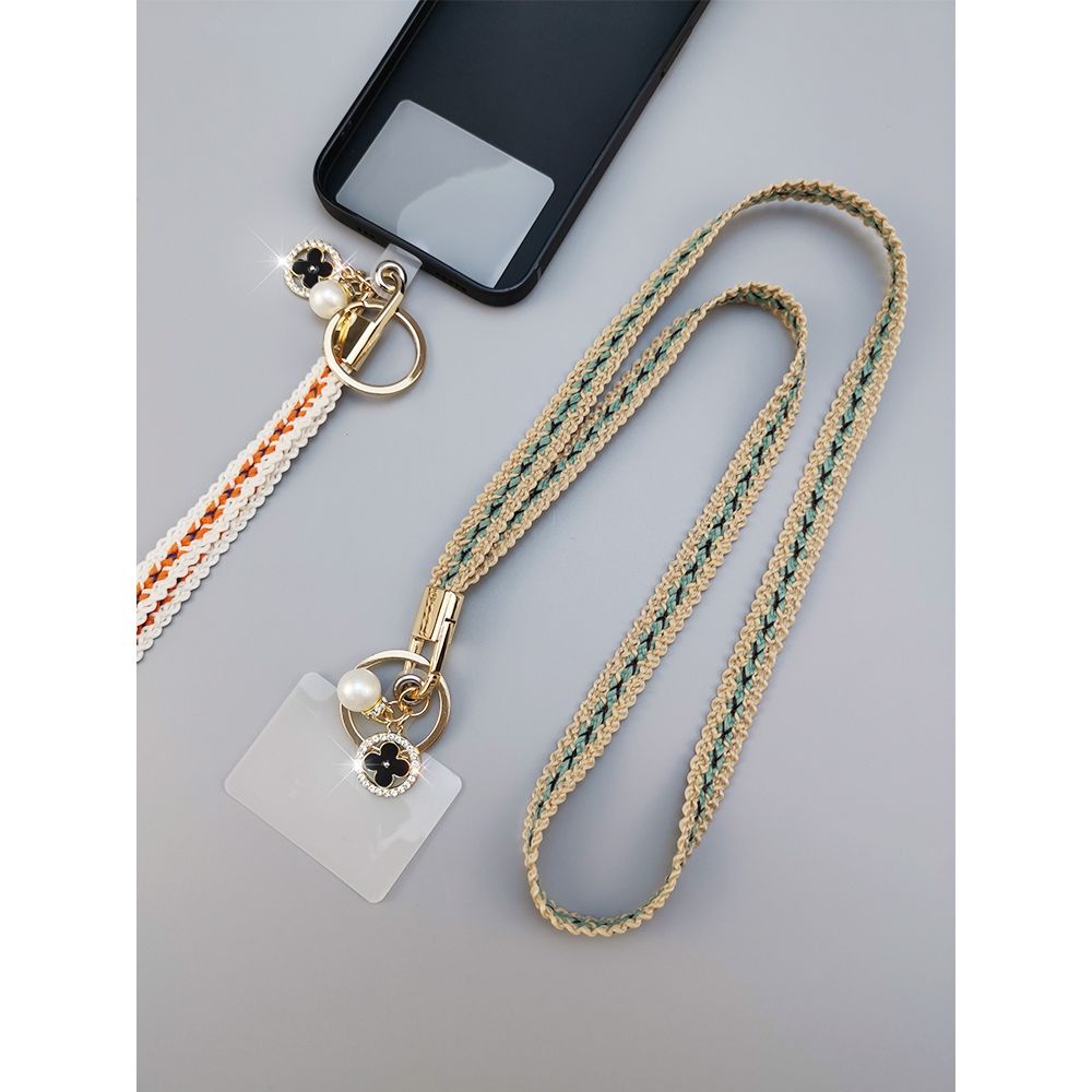 Mobile Dây Đeo Điện Thoại Dạng Treo Dài Đính Hạt Ngọc Trai Không Dệt Tay Phong Cách Thời Trang Dành Cho Nữ