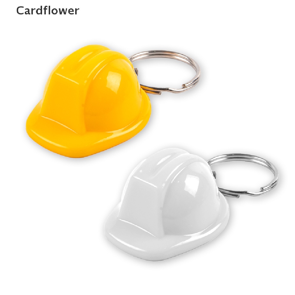 < Cardflower > Móc Khóa Mũ Bảo Hiểm Cứng An Toàn Sáng Tạo Làm Quà Tặng Trang Sức Chìa Khóa