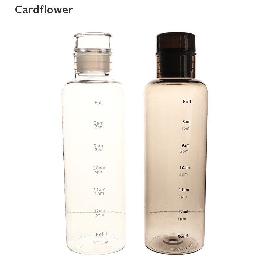 < Cardflower > Bình Nước Trong Suốt Dung Tích Lớn Có Thang Đo Thời Gian Sáng Tạo