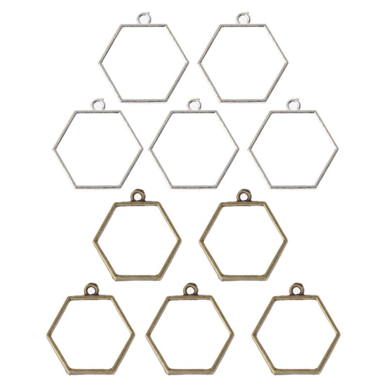 Set 5 Khay Kim Loại Làm Mặt Trang Sức DIY