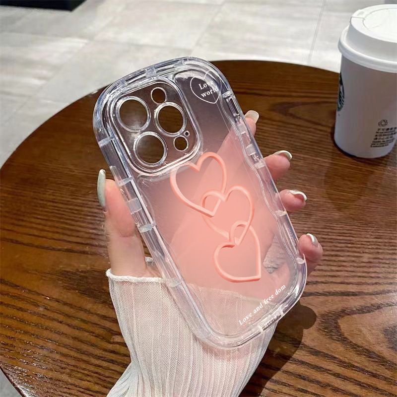 ✅Ốp Điện Thoại Mềm Trong Suốt Chống Sốc Có Vòng Nhẫn Hình Trái Tim Cho Iphone 14 12 / / 11 Xr 138p7