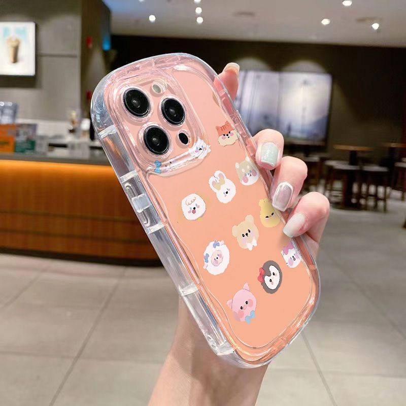 ✅Ốp Điện Thoại Dẻo Trong Suốt Họa Tiết Động Vật Dễ Thương Chống Sốc Cho Iphone xr 11 promax13 / Apple / 8piPhone147 / Soft 12 in Yfz