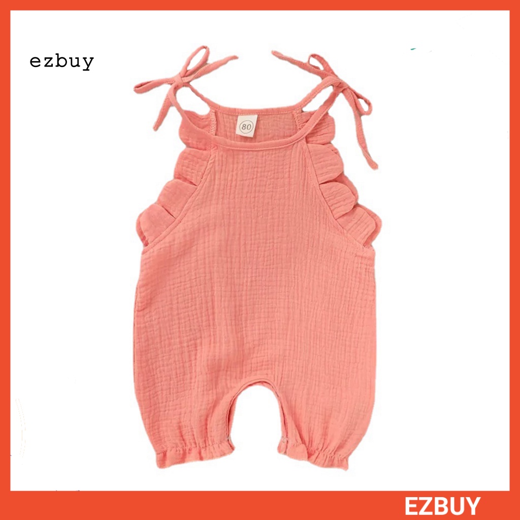 Bộ Áo Liền Quần Màu Trơn Không Tay Tùy Chỉnh Thời Trang Cho Bé Trai Và Gái