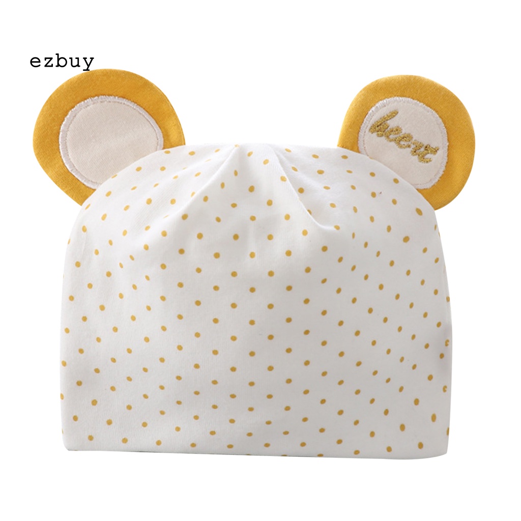 Mũ Beanie Thiết Kế Tai Hoạt Hình Thân Thiện Với Da Cho Bé Sơ Sinh