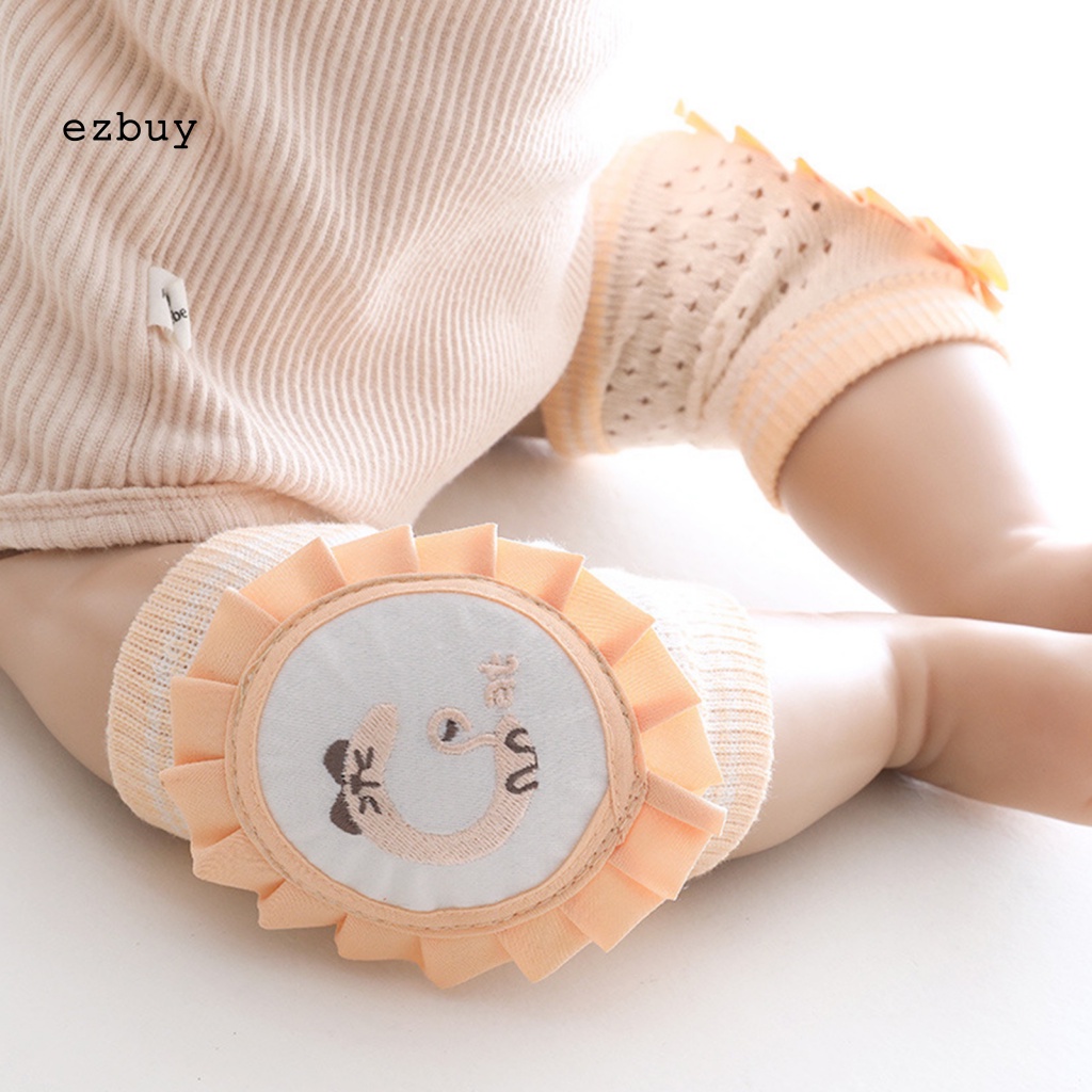 1 Cặp Đệm Bảo Vệ Đầu Gối Chống Ngã Thoáng Khí In Họa Tiết Hoạt Hình Cho Bé Sơ Sinh