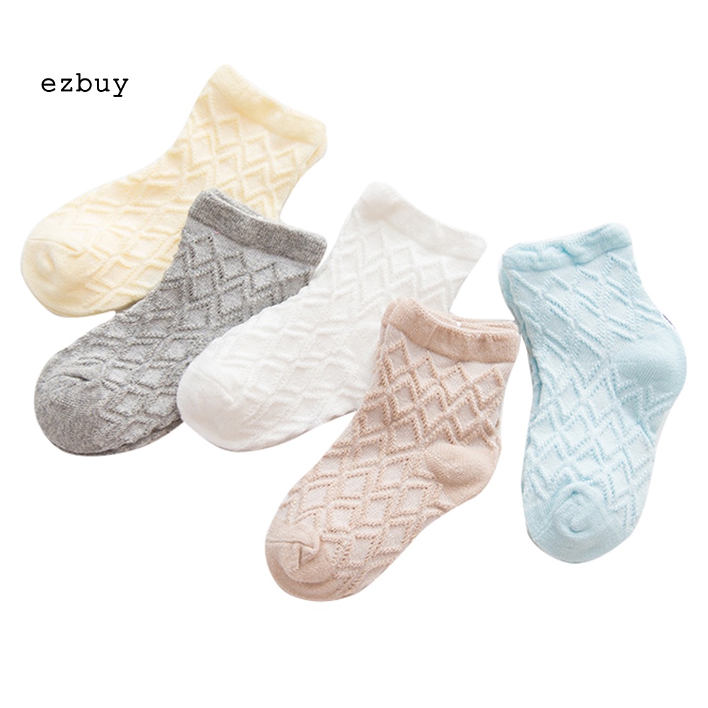 Set 5 Đôi Vớ Cotton Mỏng Màu Sắc Kẹo Ngọt Dành Cho Trẻ Em