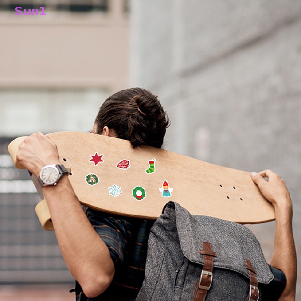 Set 50 Sticker Dán Trang Trí Laptop Chủ Đề Giáng Sinh