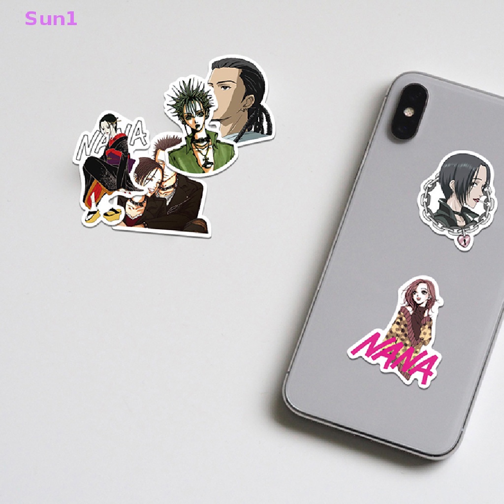 Bộ 50 Miếng Đề Can Dán Chống Nước Hình Anime NANA Sun1 Trang Trí Điện Thoại / Xe Hơi / Xe Máy