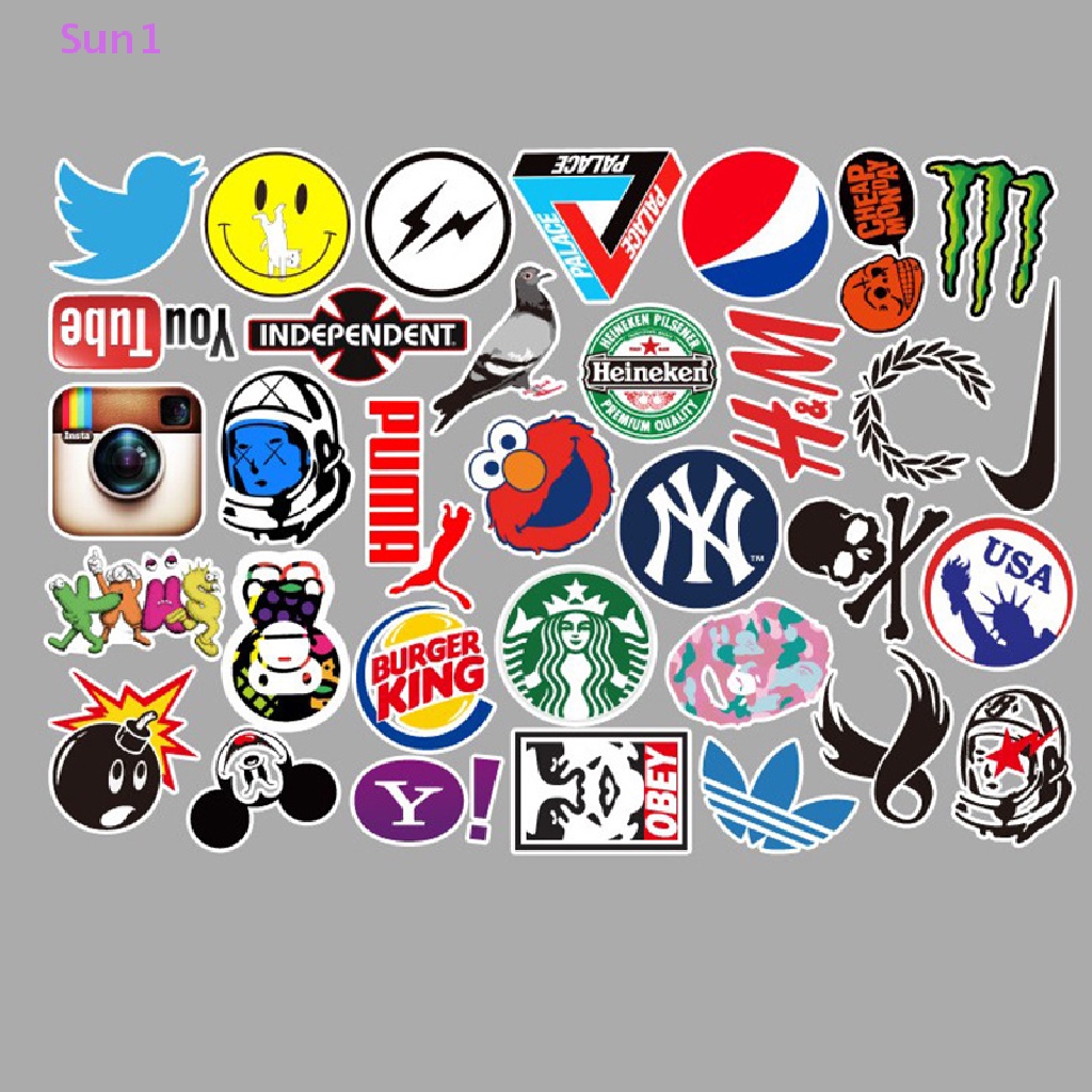 Set 1: 100 Nhãn Dán Graffiti Thời Trang Cổ Điển Trang Trí Xe Hơi / Laptop / Ván Trượt