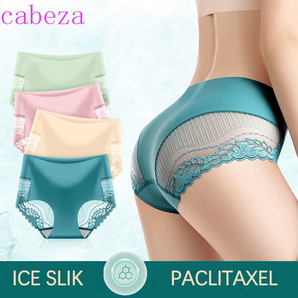 Quần Lót Lụa Phối Ren Thoáng Khí Thoải Mái Cho Nữ