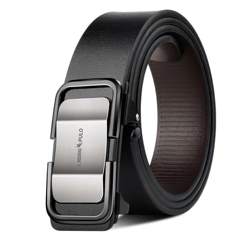 Thắt lưng nam da cao cấp, Dây nịt phong cách hàn quốc khóa tự động-L100