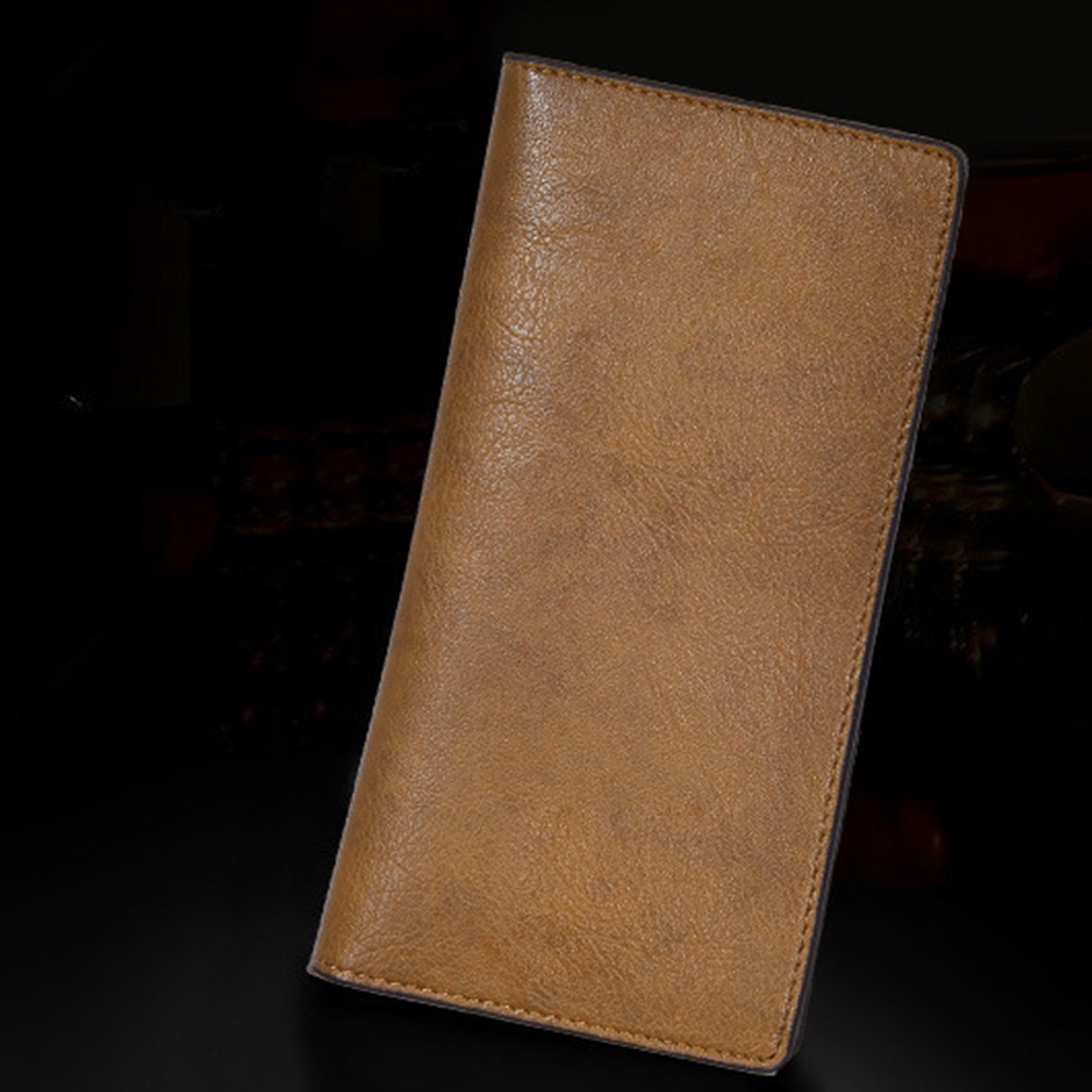 Ví Da Dáng Dài Màu Trơn Thời Trang Cho Nam