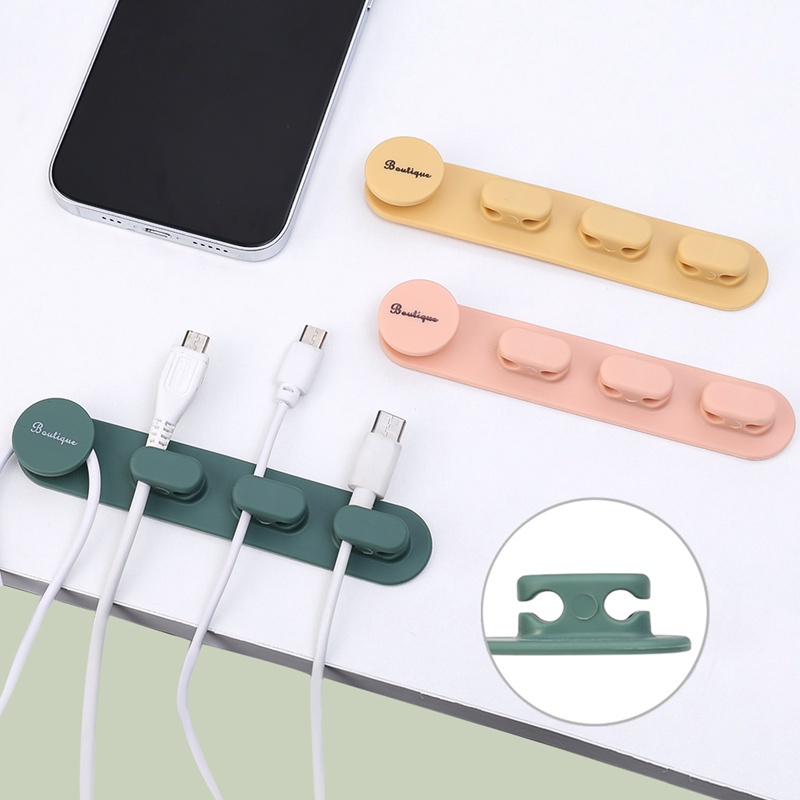 Giá Đỡ Cố Định Dây Cáp Sạc / USB Tự Dính Thông Dụng Sắp Xếp Gọn Gàng