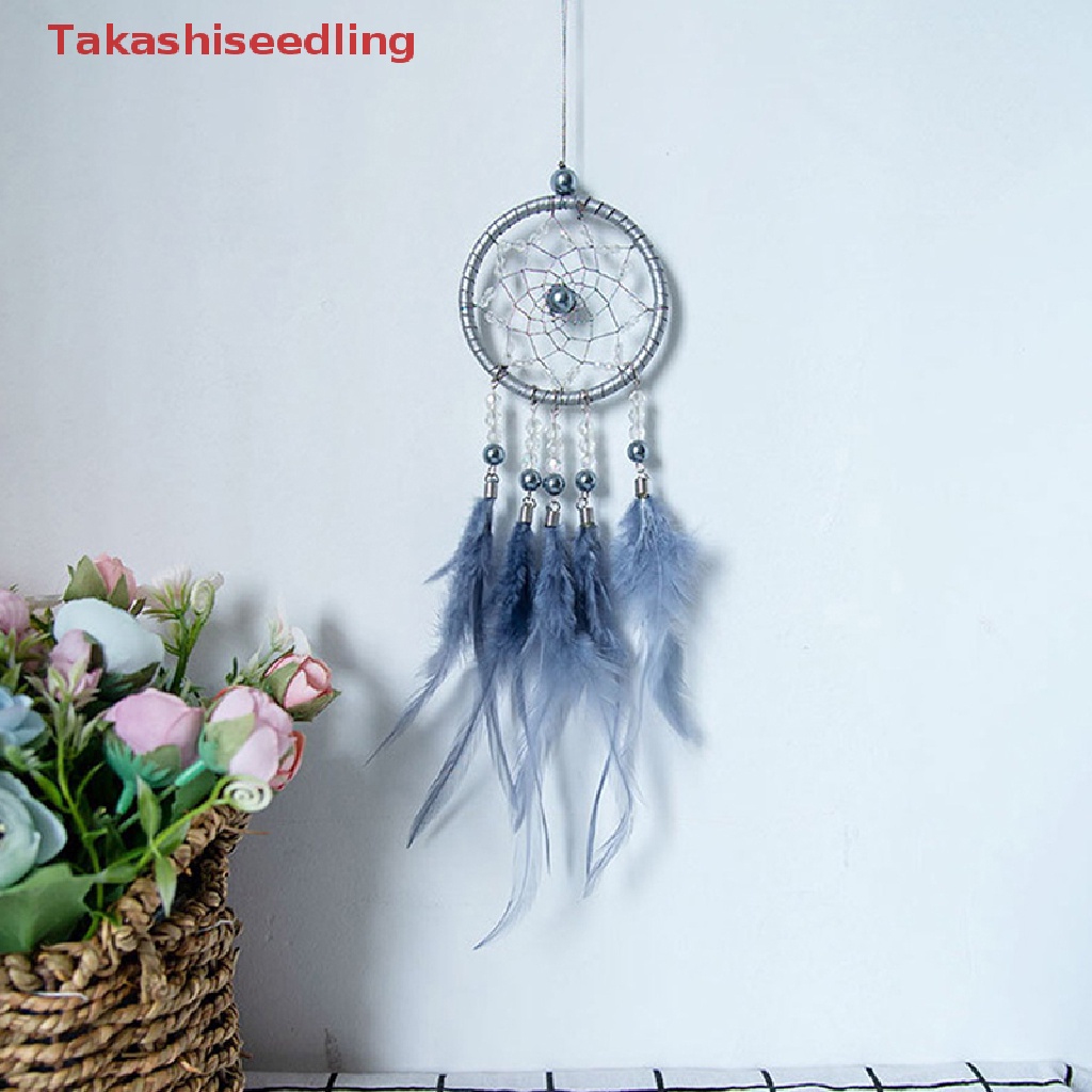 Dreamcatcher Đính Lông Vũ Treo Trang Trí Nội Thất Xe Hơi