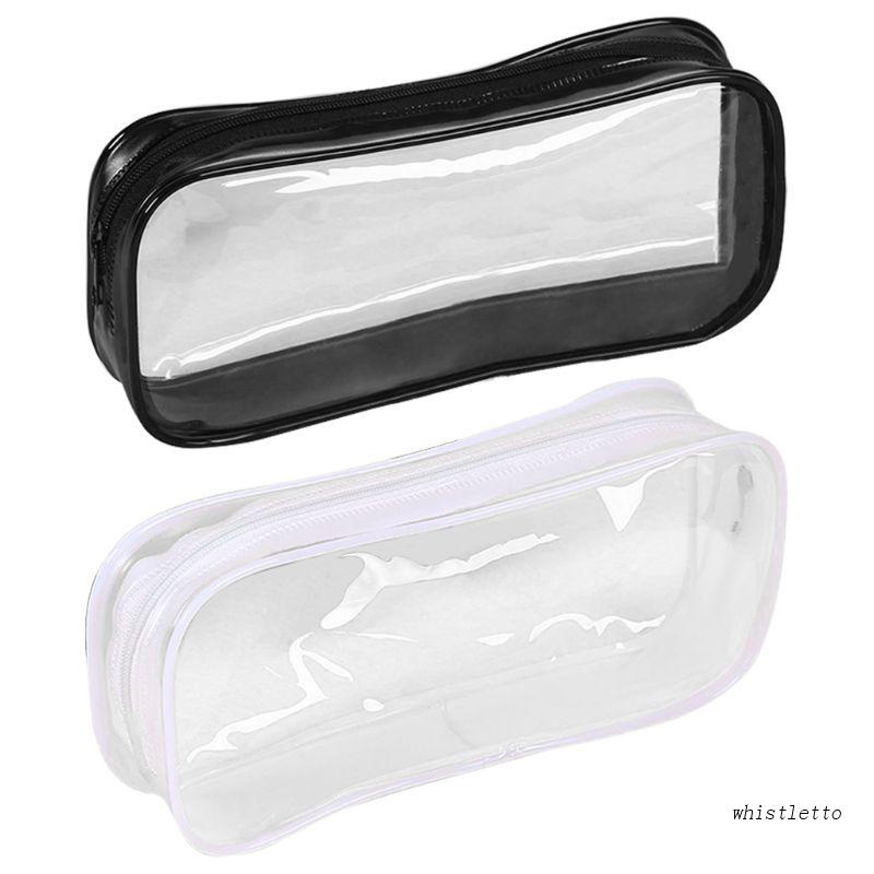 Túi Đựng Bút Bằng PVC Trong Suốt Có Khóa Kéo Đa Năng Dành Cho Tuổi Teen / Văn Phòng