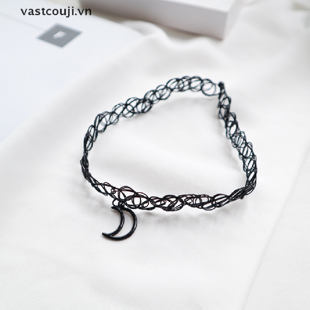Vòng Cổ Choker Màu Đen Mặt Hình Ngôi Sao Thời Trang Cho Nữ