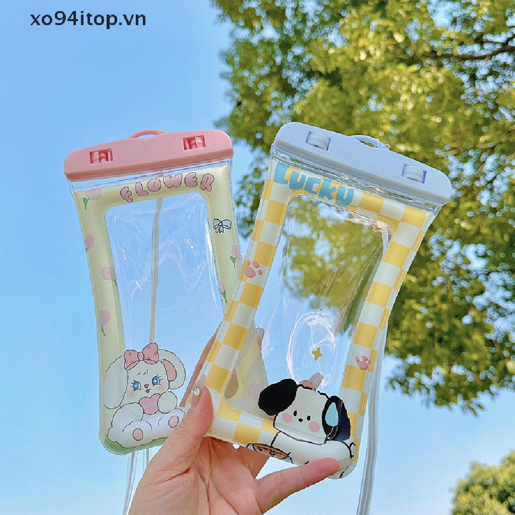 Túi Đựng Điện Thoại Trong Suốt Chống Nước Chống Bụi Họa Tiết Hoạt Hình Có Thể Chạm Màn Hình Cảm Ứng