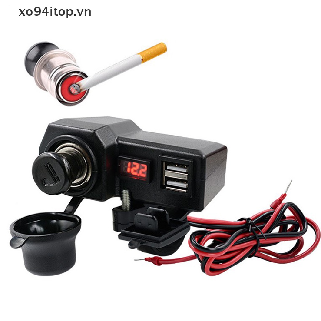 Ổ Cắm Sạc USB Kép Cho Xe Máy XOITOP