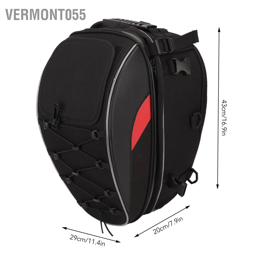 Vermont055 Đuôi Xe Máy Túi Đa Năng Chống Thấm Nước Dáng Cổ Điển Mũ Bảo Hiểm Hành Lý Ba Lô Cho Dirt Bike