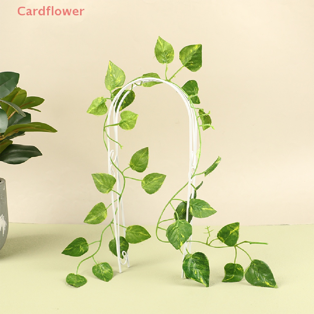 < Cardflower > Mô Hình Cửa Vòm Mini Bằng Sắt Màu Trắng Trang Trí Tiểu Cảnh Nhà Búp Bê