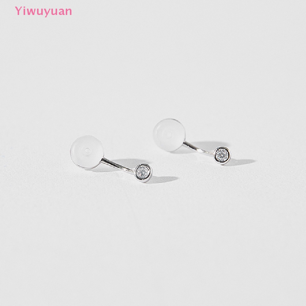 Bông Tai Đính Đá Pha Lê Màu Bạc Thời Trang Hàn Quốc Mới Cho Nữ