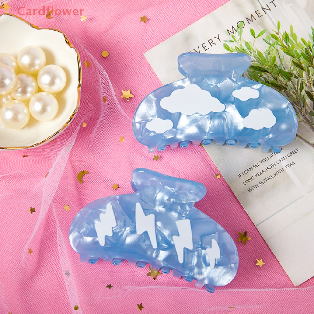 Kẹp Tóc 8.5cm Hình Bầu Trời / Đám Mây / Cá Mập Phong Cách INS Mới Cho Nữ