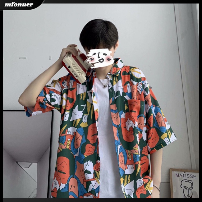 Áo Sơ Mi Tay Ngắn Dáng Rộng In Họa Tiết Hoa Phong Cách Hawaii Độc Đáo Thời Trang Mùa Hè Cho Nam