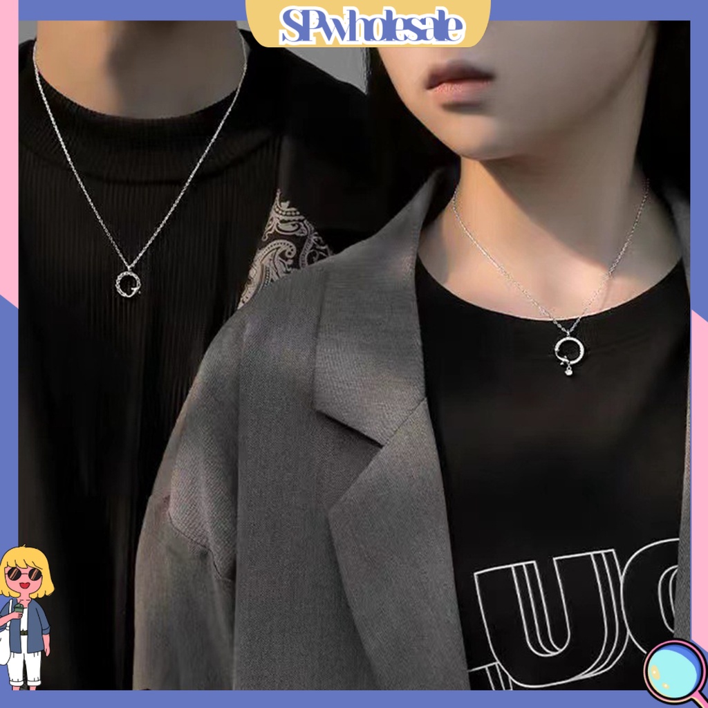 &lt;SPwholesale&gt; Vòng cổ Mặt Hình Cá Voi Bằng Thép Không Gỉ Dễ Dàng Điều Chỉnh Quyến Rũ Cho Cặp Đôi