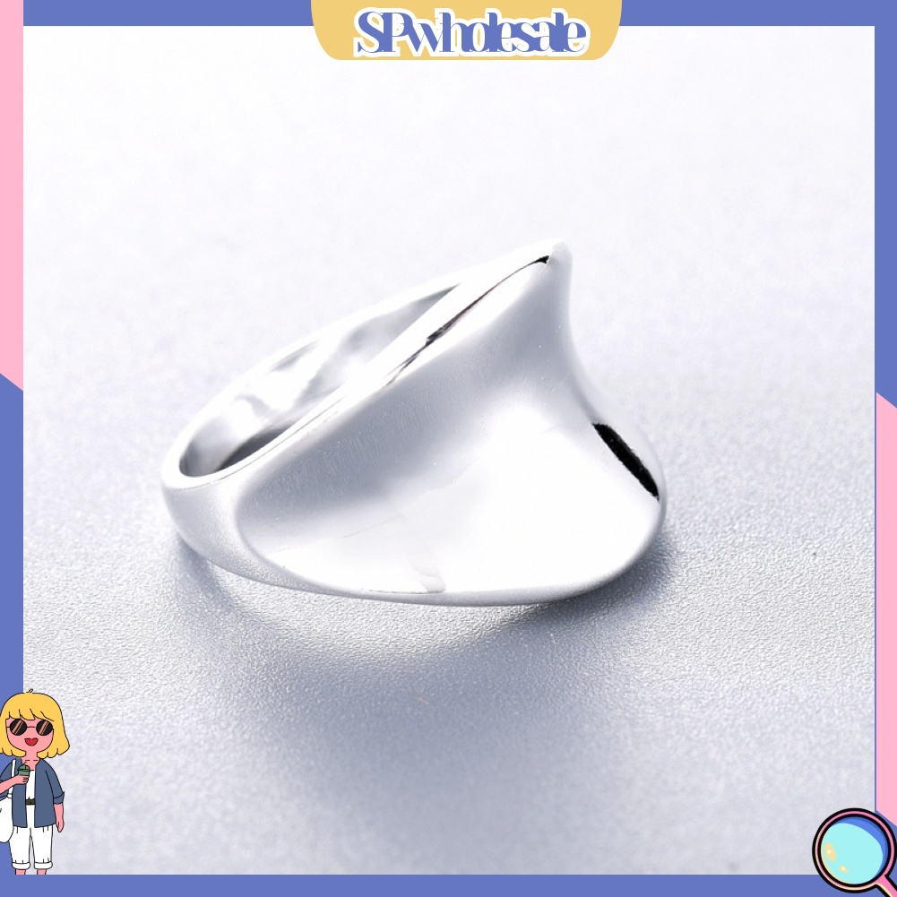 <SPwholesale> Nhẫn Hợp Kim Mạ Bạc Kiểu Dáng Đơn Giản Thời Trang