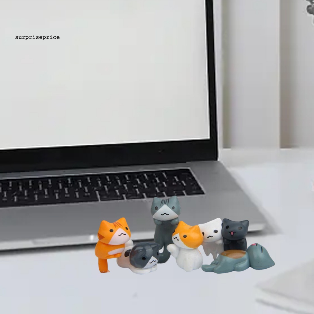 Bộ 6 Đồ trang trí Mèo Chống Trầy Xước Để Bàn Trang Trí