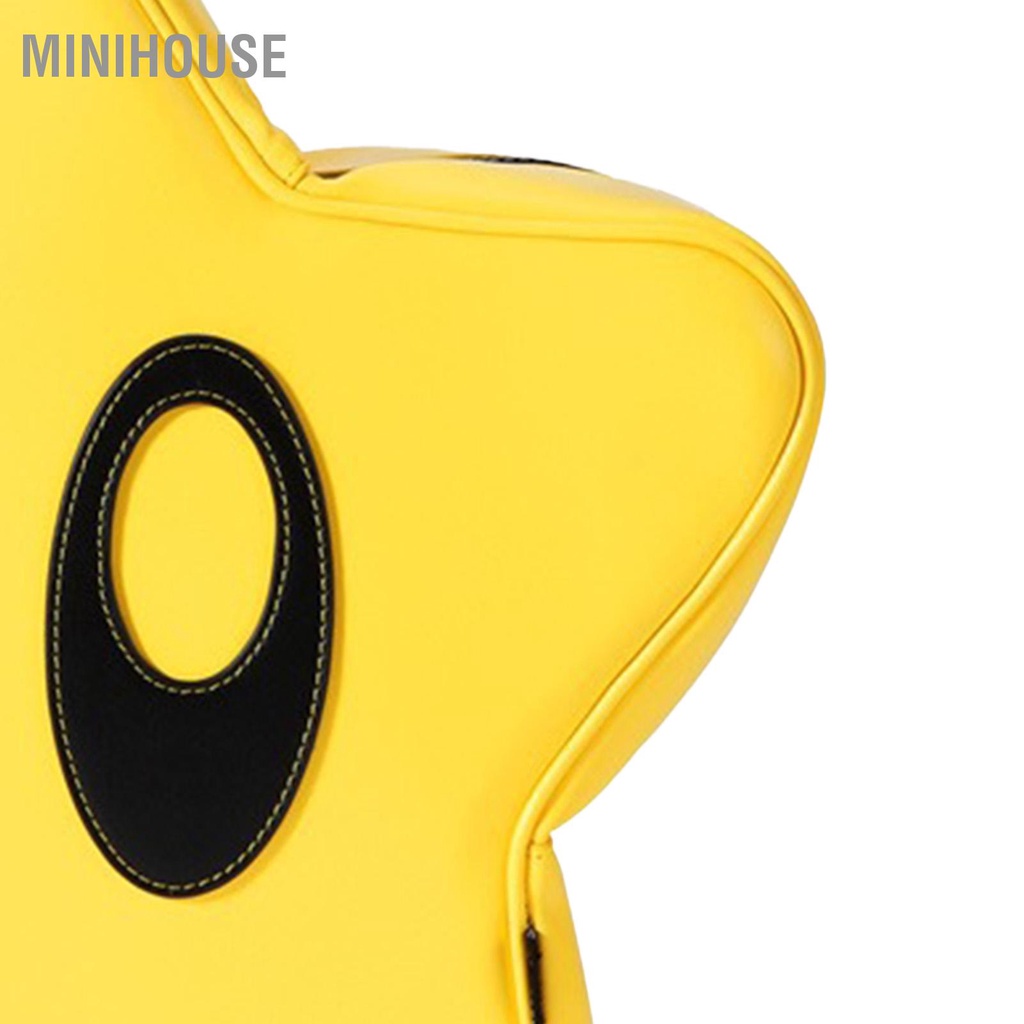 MiniHouse Ba lô ngôi sao Màu vàng sáng Túi đi học sành điệu dễ thương da PU dung tích lớn chống thấm nước