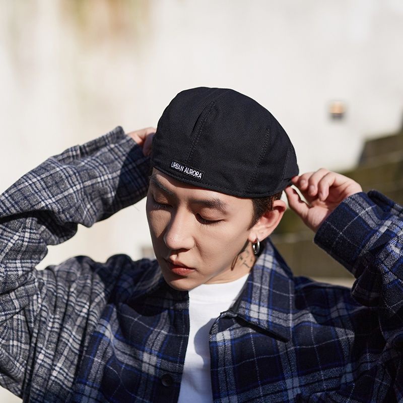 [F &amp; X] Mũ Beret Cỡ Lớn Đơn Giản Thời Trang Hip-Hop Đường Phố Anh Quốc Phong Cách Nhật Bản Cho Nam