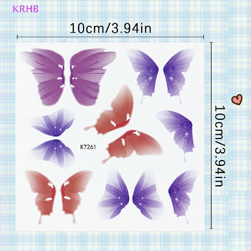 Hình Xăm Dán Trang Trí Cơ Thể Kiểu Bướm Chống Nước KRHB Mới