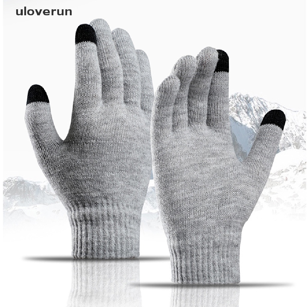 Găng Tay Dệt Kim Cao Cấp Màu Trơn Thời Trang Thu Đông Cho Nam