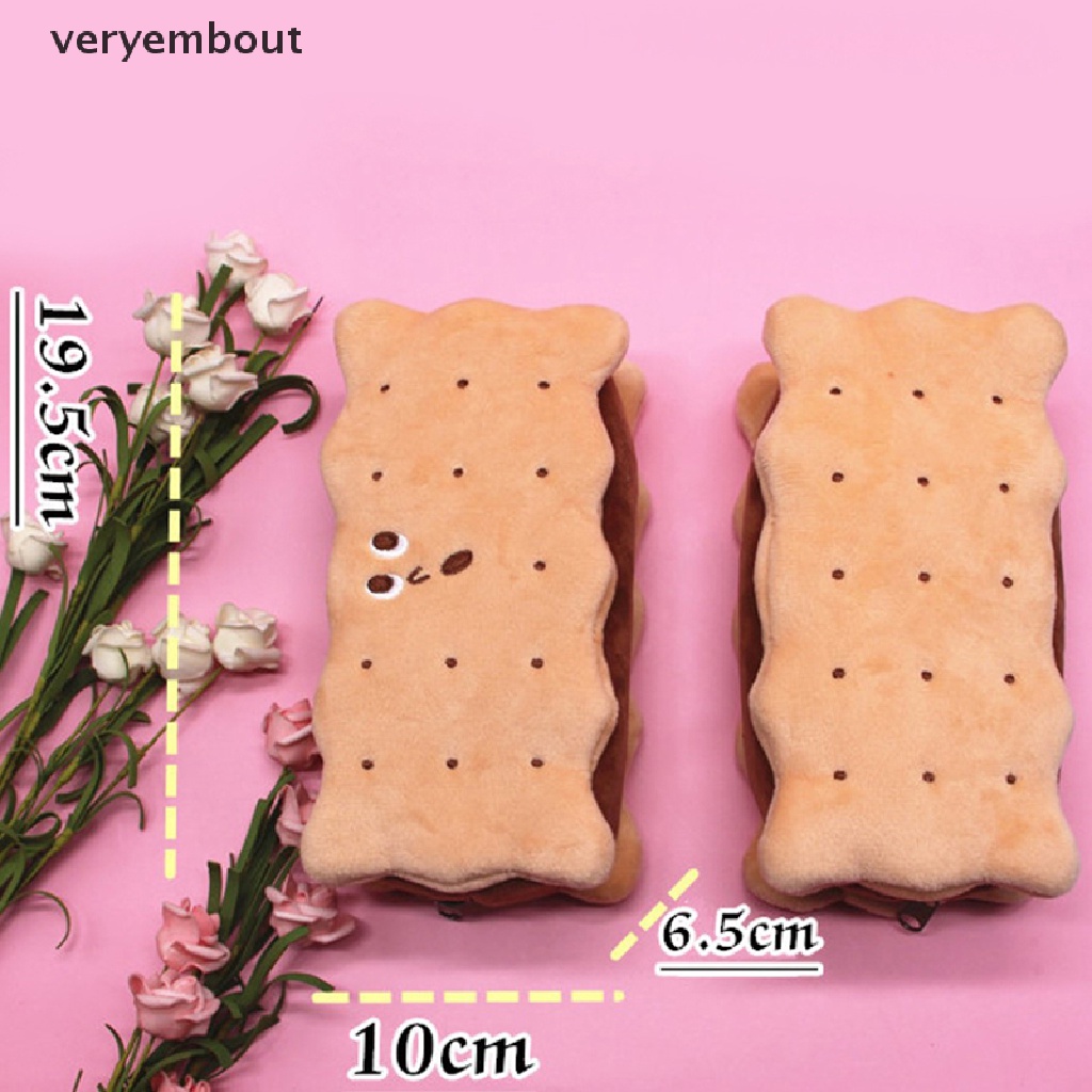 Hộp Bút Hình Bánh Quy Bằng Lông Nhung Dễ Thương Xinh Xắn