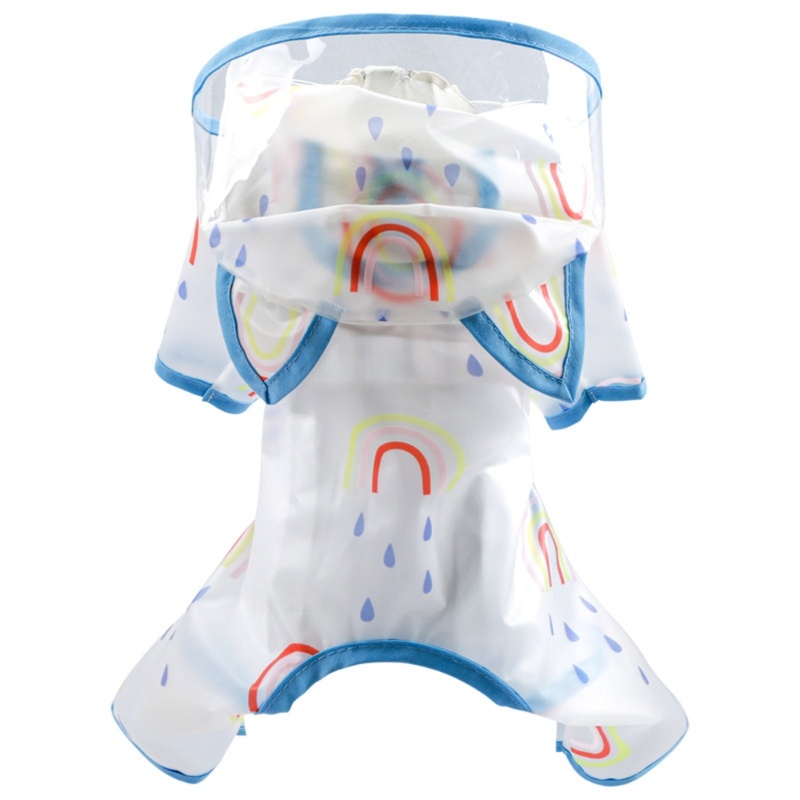 Áo Mưa Trong Suốt Có Mũ Trùm Tiện Dụng Dành Cho Cún Cưng